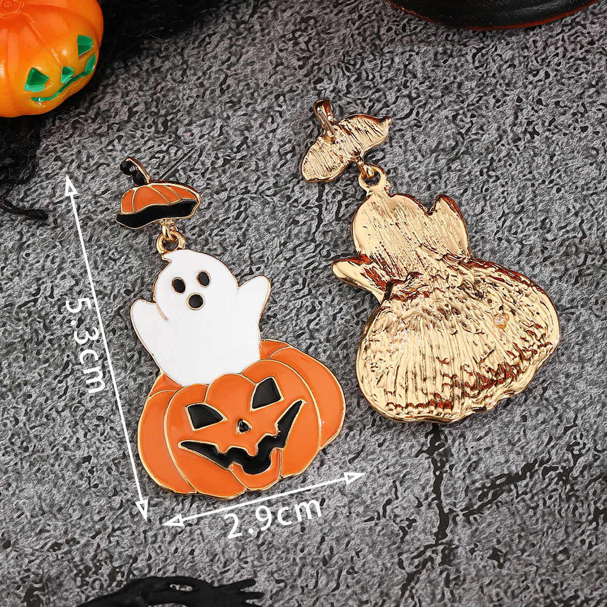 Wholesale Halloween earrings pumpkin ghost pendant earrings gothic tassel ladies earrings